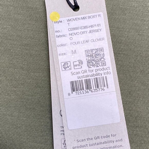 G-Star Raw Men’s Woven Mix Boxy T-Shirt – Four Leaf Clover Green - Picture 7 of 14